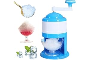 AEIOFU Shaved Ice Machine Manual Ice Shaver DIY Ice Crusher Machine Crushed Ice Maker Portable Snow Cone Machine with Hand Cr