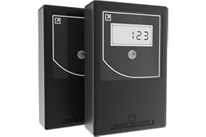 SMARTCOOUNTER Retail People Counter Security Checkpoint - Smart Traffic Counter, Infrared & Wireless Visitor Counter, Battery Operated Customer Counter, Counts Every First Crossing by Default, Black