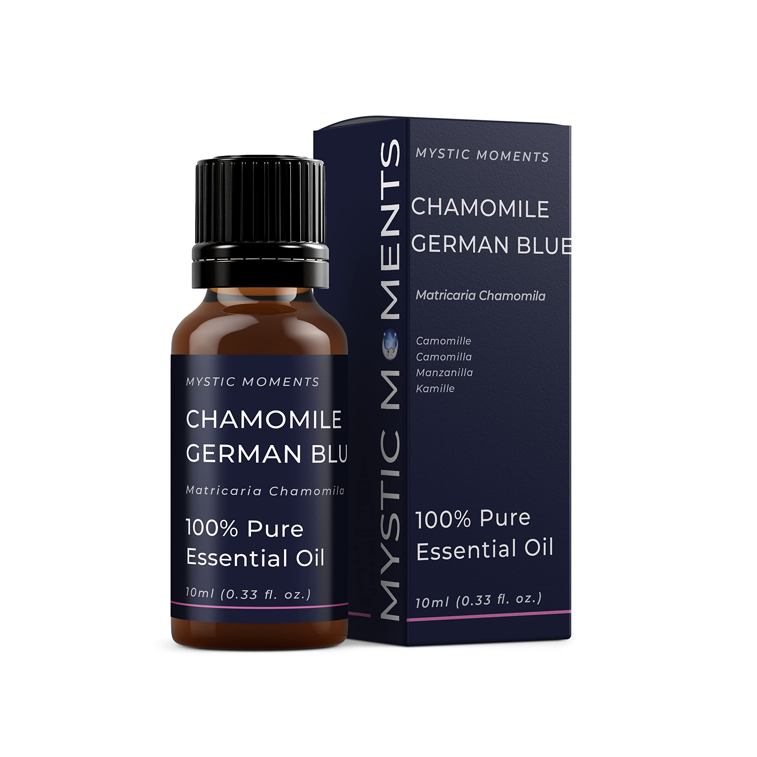 Mystic Moments | Chamomile German Blue Essential Oil 10ml| Matricaria recutita | Sweet Herbal Aroma for Relaxation & Soothing Home Ambience