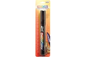 Uchida 315-C-1 Marvy Deco Color Chisel Tip Acrylic Paint Marker, Black