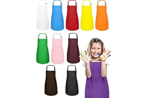 IAGBIBUI kids Apron, 11 Pack Kids Aprons For Girls Boys, Children Art Painting Aprons Kitchen Classroom Cooking Baking For Age 6-13 Years(Multicolor)