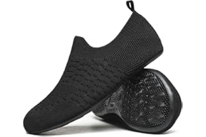 QZKDM Lightweight Slip on Grip Indoor House Slippers Barefoot Non Slip Home Exercise Yoga Shoes for Men Women