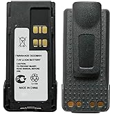 Teseko 3000mAh PMNN4409 PMNN4409AR PMNN4544A PMNN4491BR PMNN4491 PMNN4493A PMNN4412 7.4V Li-ion Two-Way Radio High-Capacity Battery Replacement for Motorola XPR3300 XPR3500 XPR7350 XPR7550+Belt Clip