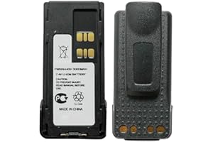 Teseko 3000mAh PMNN4409 PMNN4409AR PMNN4544A PMNN4491BR PMNN4491 PMNN4493A PMNN4412 7.4V Li-ion Two-Way Radio High-Capacity Battery Replacement for Motorola XPR3300 XPR3500 XPR7350 XPR7550+Belt Clip