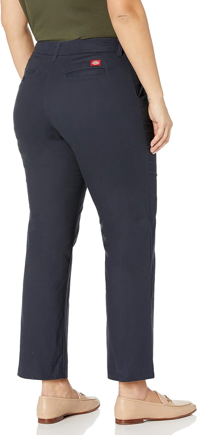 Dickies Women's Relaxed Straight Stretch Twill Pant at  Women’s Clothing store: Women S Khaki Pants