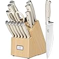 WANGMAZI Premium Knife Set,High Carbon Stainless Steel Forged,Sharp Knives Set for Kitchen,Triple-rivet Ergonomic Handle,Hundreds Years of Masterful Craftmanship(Ivory,15PCS)