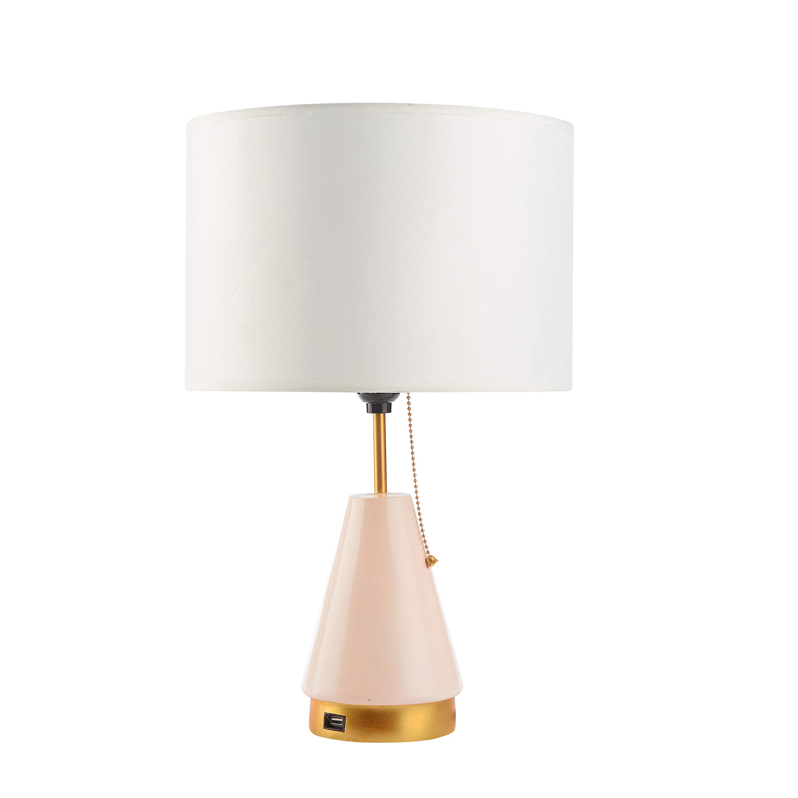 Urban Shop Glass Table Lamp, Pink