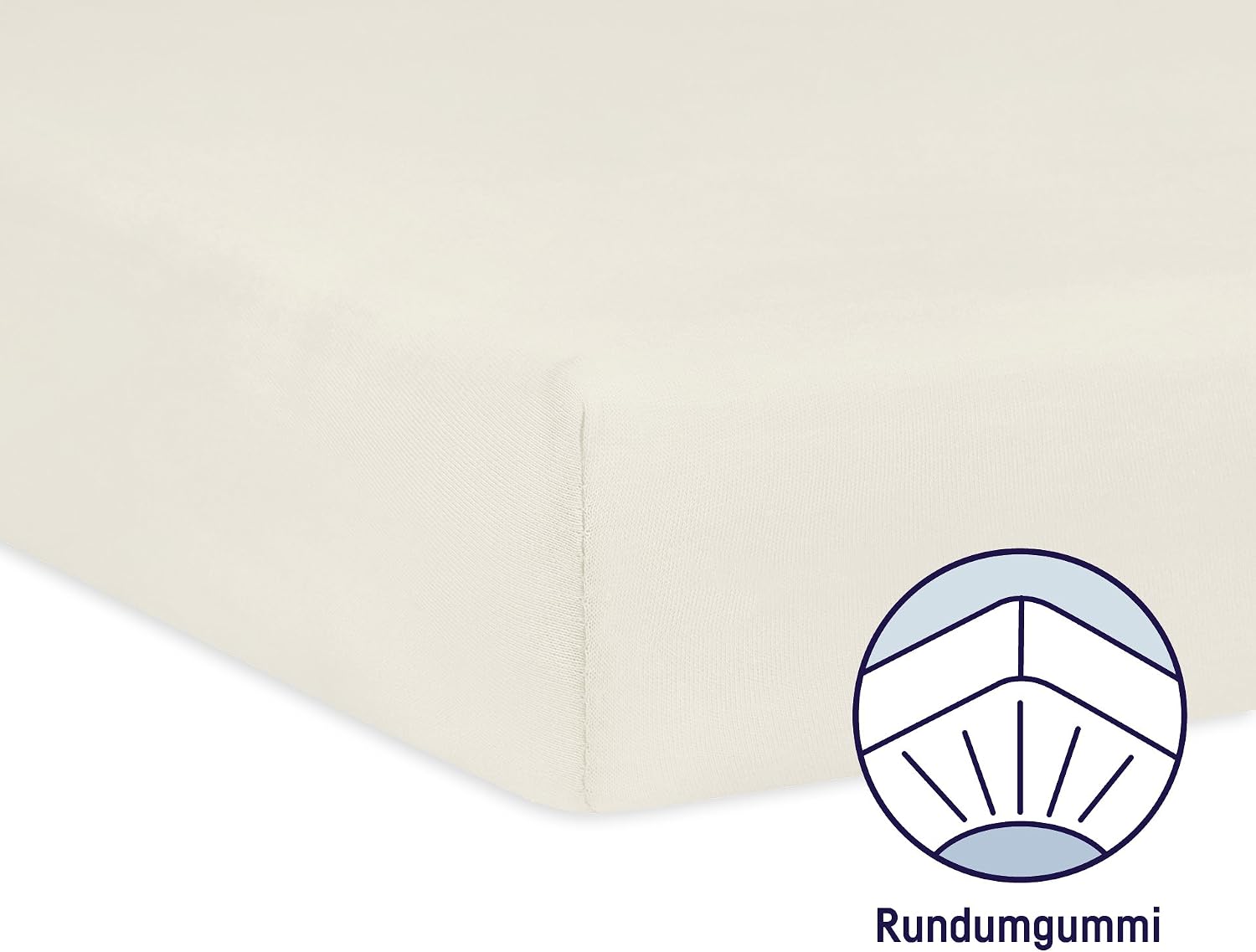 Zöllner 2011 drap-housse Jersey de's lit d'enfant ecru 60/120 - 70/140, 60x120 cm / 70x140 cm - Image 3