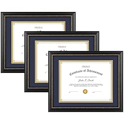 Golden State Art, 8.5x11 Diploma Frame, Solid Wood