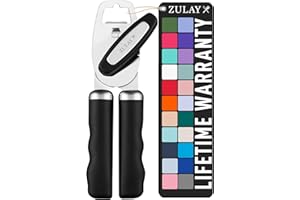 Zulay Kitchen Heavy Duty Stainless Steel Can Opener Manual with Bottle Opener - Rust Proof Manual Can Opener with Turn Knob &