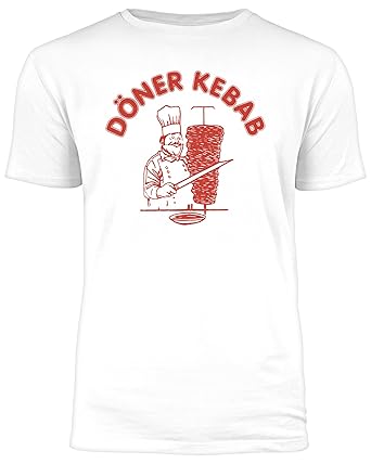 Outfitfaktur Döner Kebab - Weißes Herren T-Shirt - Größen S-4XL