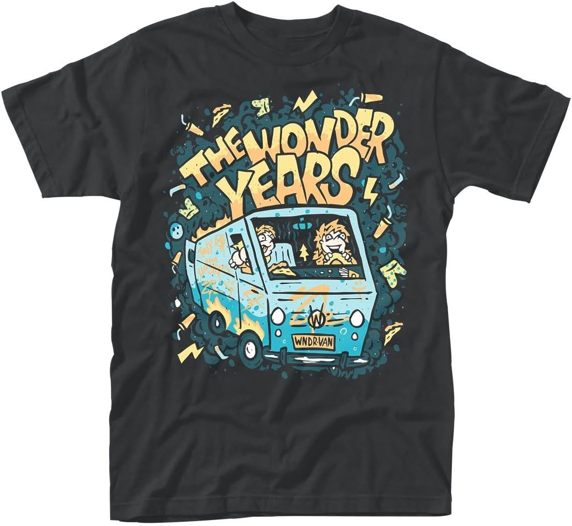 Wonder Years The T Shirt Wndr Van Band Logo Official Mens Black