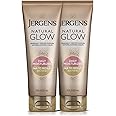Jergens Natural Glow Self Tanner Body Lotion, Sunless Tanning, Fair to Medium Skin Tone, Daily Moisturizer with Coconut Oil, Vitamin E and Antioxidants, 7.5 Oz, Pack of 2