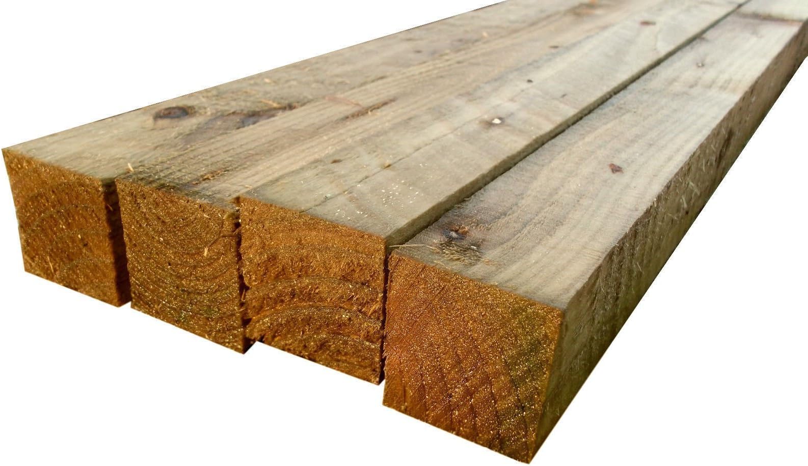 Pressure Treated Timber - 6ft (1.8M) x 2 x 2 Inch (50mm) Timber Fence Rails (03)