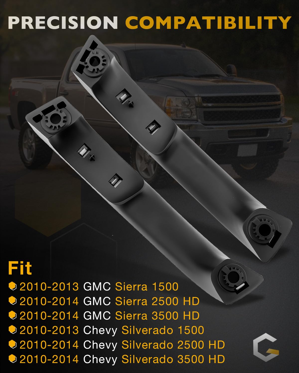 Condition photo showing New/Like New for interior pull handle armrest, compatible with 2010-2014 chevy silverado gmc sierra 1500 2500 3500 hd
