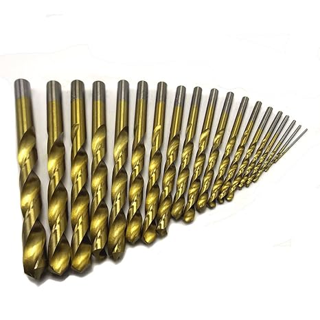 Generic 10mm : 1Pcs Twist Drill Bit Set HSS High Steel Titanium Coated sel Trimmer Miniature Round Shank Woodworking Tool 1-10mm for Metal