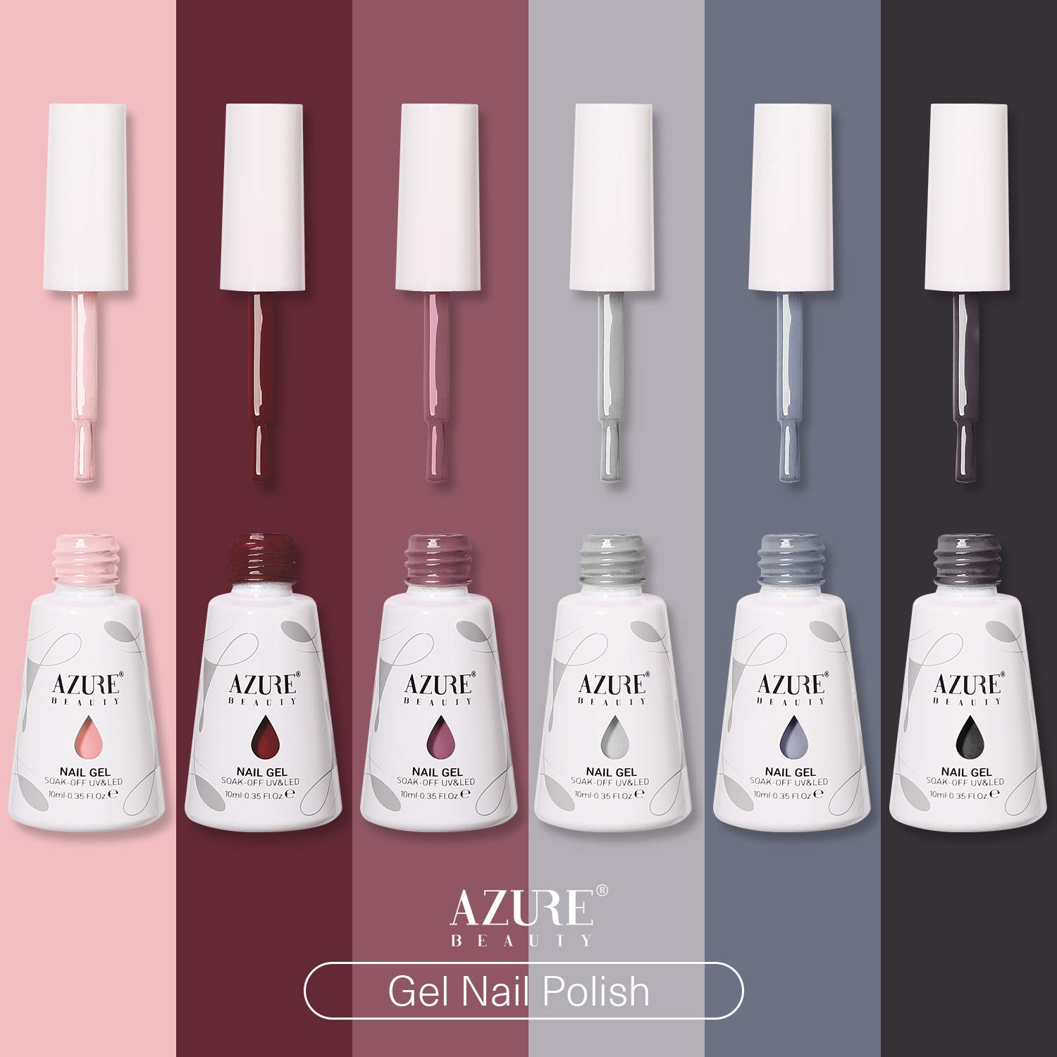Gel Nail Polish Start Kit with 84W Nail Lamp, Gel Nail Polish Kit Nude Pink Glitter 6 Colors 10ML Gel Polish and No Wipe Top and Base Coat, Soak Off Gel Color Set Manicure Tools : Beauty