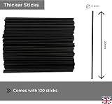 Ziffs Home 120 Black Fibre Reed Diffuser Sticks 20cm x 4mm Thick view 2