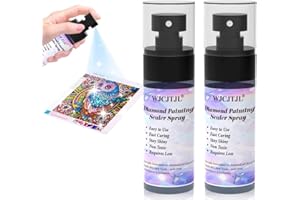 WJCJTJL Upgraded Diamond Painting Sealer Spray - 30 Minutes Quick Dry Diamond Art Sealer Glue, Keep Diamond Art Fixed and Shiny, Diamond Art Accessories and Tools, Easy to Use, No Brush Needed (2 Pack)
