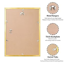 Annecy 10x14 Picture Frame Gold（2 Pack）, 10 x