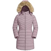 Pioneer Camp Women's Winter Coats Warm Thicken Long Puffer Jacket Waterproof Quilted Parka with Removable Faux Fur Hood