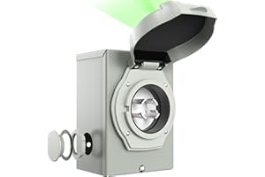 CircleCord 30 Amp 4 Prong Generator Power Inlet Box, NEMA L14-30P Power Inlet Box for 4 Prong Generator Cord, 125/250 Volt, 7500 Watts, Weatherproof, Outdoor Use for Emergency Ready, ETL Listed