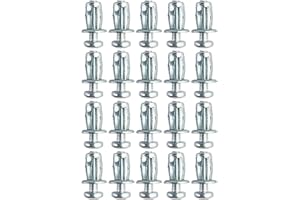Esquirla 20Pcs Jack Nuts for Metal Petal Screw Tool Threaded Inserts Expansion Tube Screw Anchor Expansion Bolt for Cabinet Decoration Wall Cabinets, 6x25mm
