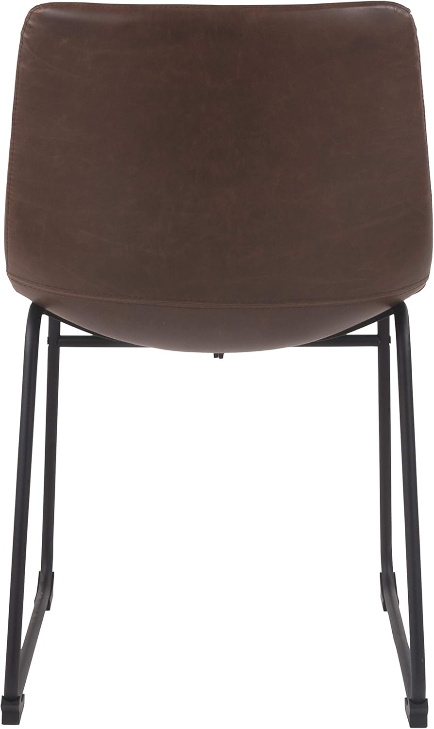 Signature Design by Ashley Centiar Dining Chair Set of 2, Black and Brown - Chairs