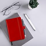 Lefute A6 Notebooks Pocket Notebook Hardback Red 200 Pages 80gsm PU Leather view 7