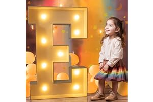 Ledido Marquee Light Up Letters, 3FT Marquee Letters Large Light Up Letters for Birthday Baby Shower Wedding Graduation Decorations, Mosaic Letters Large Marquee Letters for Party Decorations LetterE