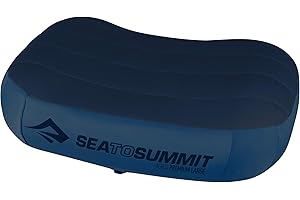 Sea to Summit Aeros Premium Inflatable Travel Pillow, Large (16.5 x 11), Navy Blue