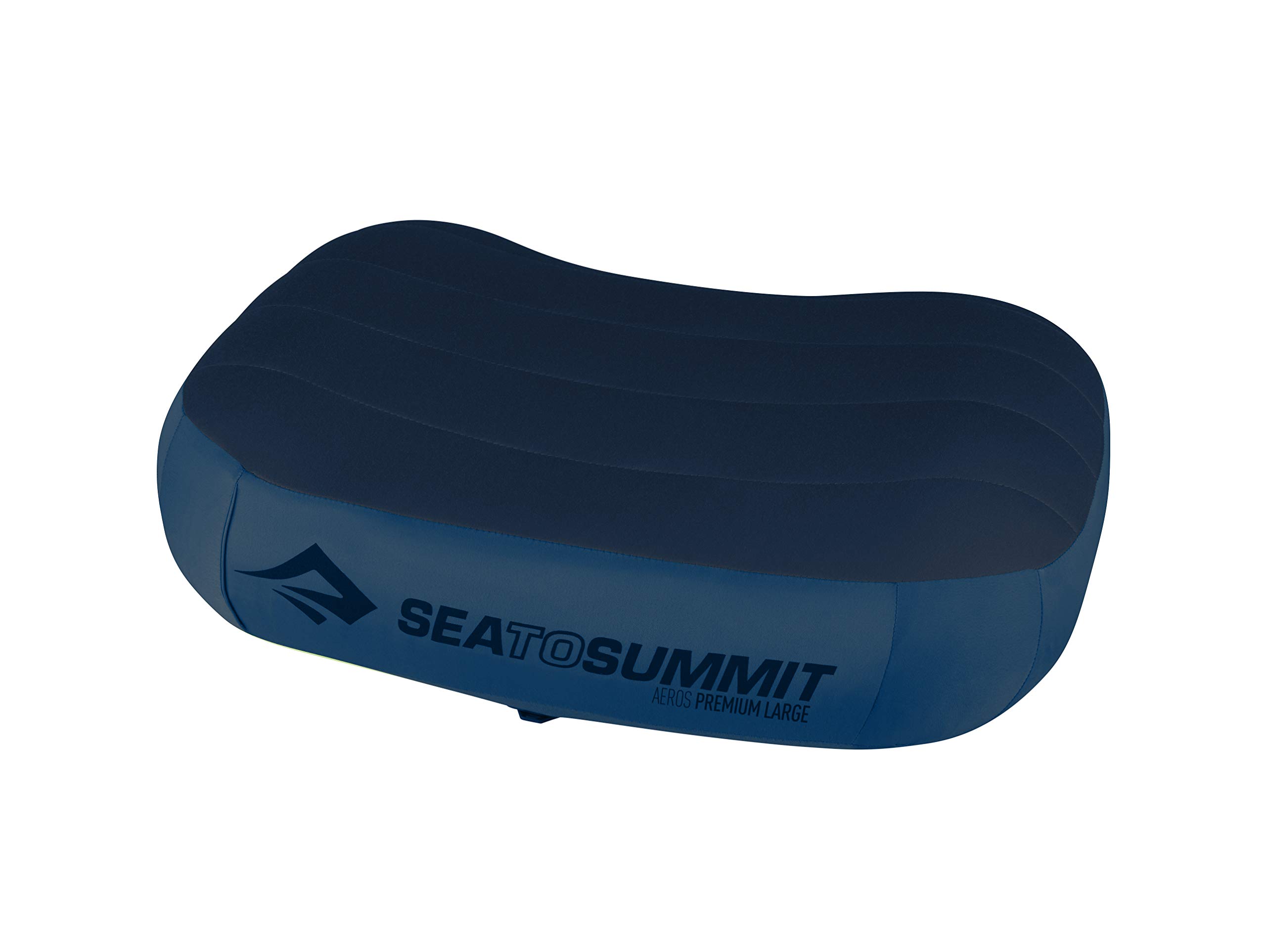 Sea to Summit - Aeros Premium Pillow L - Inflatable Travel Pillow - Soft & Comfy Brushed 50D Polyester - Lock System - Ultra-Sil Stuff Sack - For Backpacking - 42 x 30 x 13cm - Navy Blue - 114g