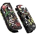 eXtremeRate DIY Replacement Shell Buttons for Nintendo Switch & Switch OLED, Scary Party Soft Touch Custom Housing Case with Full Set Button for Joycon Handheld Controller - Console Shell NOT Included