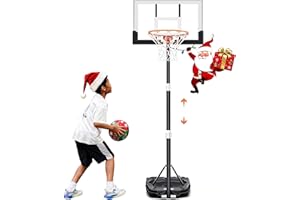 Seray Kids Basketball Hoop Outdoor 3.2-7.2/10FT 10s Adjustable, Basketball Hoop Gift for Kid/Adult/Toddler in Pool/Backyard/Indoor, Portable 40/29 in Shatterproof Backboard, Goal, Large Base