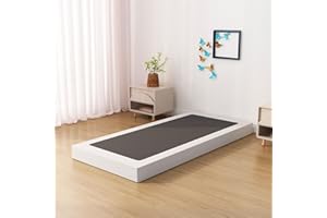 Upcanso Twin Box Spring Bed Base 6 Inch, Low Profile Metal Boxspring Twin with Fabric Cover, 2000 Lbs Max Weight Capacity Mattress Foundation, Noise-Free, Easy Assembly