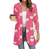 YSYOKOW Women Long Sleeve Open Front Cardigan Casual Lightweight Long Cardigans Loose Knit Outwear with Pockets