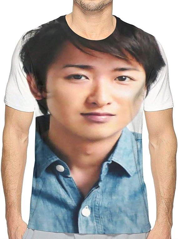 Amazon Co Jp 新品 メンズプリント半袖tarashi 嵐 大野智 男女兼用 3d プリント カジュアル カップル 半袖 青少年 夏服 面白い柄 派手 トップス 吸水速乾 Tシャツ 柔らかい 快適 スリムフィット ティーシャツ ファッション