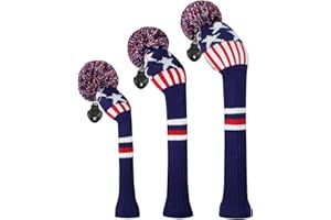 Scott Edward Golf Headcovers for Woods Set of 3 Fits Well Driver(460cc) Fairway Wood and Hybrid(UT) The Perfect Change for Golf Bag
