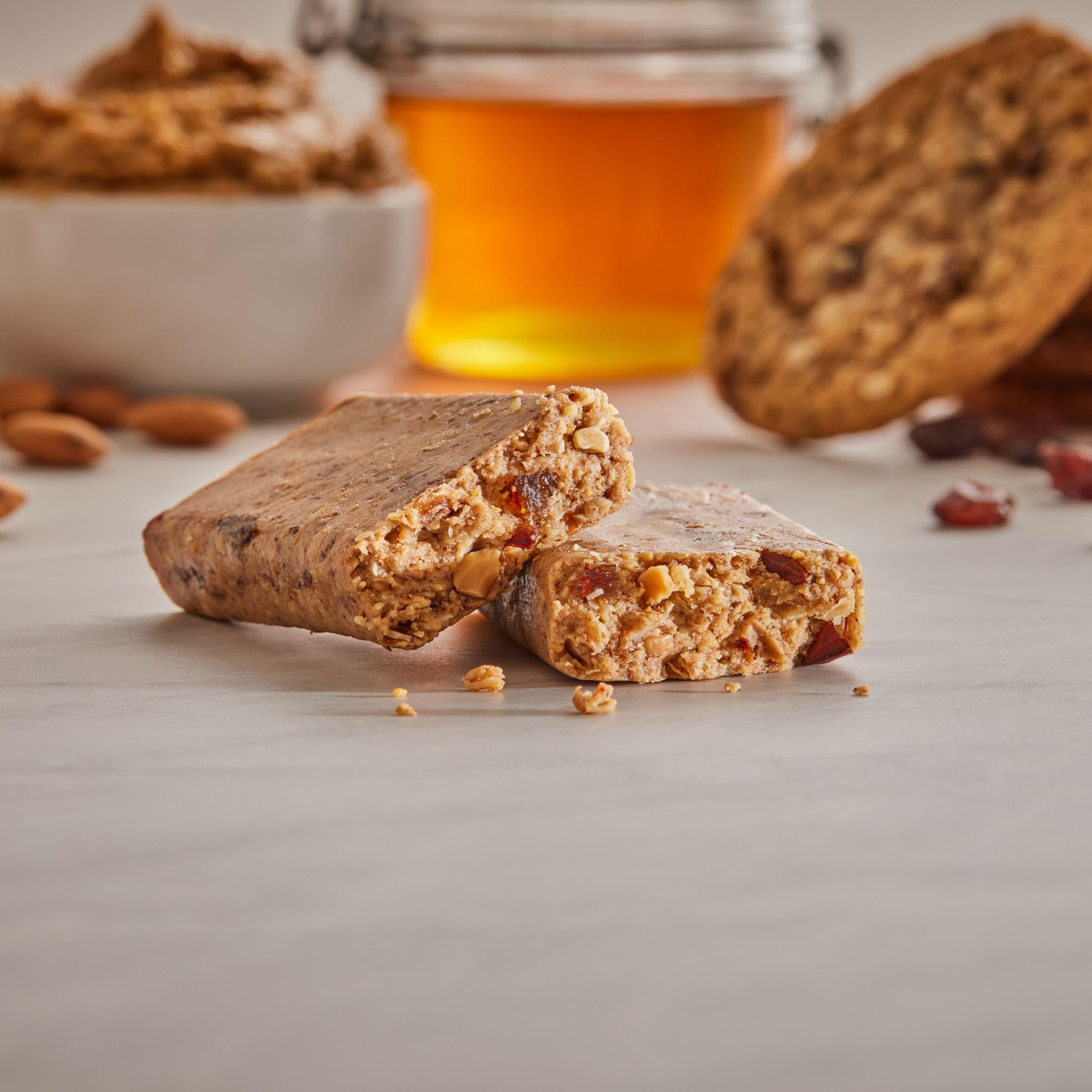 G2G Protein Bar, Almond Oatmeal Cookie, Real Food Ingredients, Refrigerated for Freshness, Healthy Snack, Delicious Meal Replacement, Gluten-Free, 8 Count (Pack of 8)