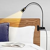 acegoo Minimalist Reading Light for Bed Headboard Dimmable Book Light Clip on Lamp with USB-C Adapter, Flexible Neck & Handy Lamp Head Switch, CRI 95+