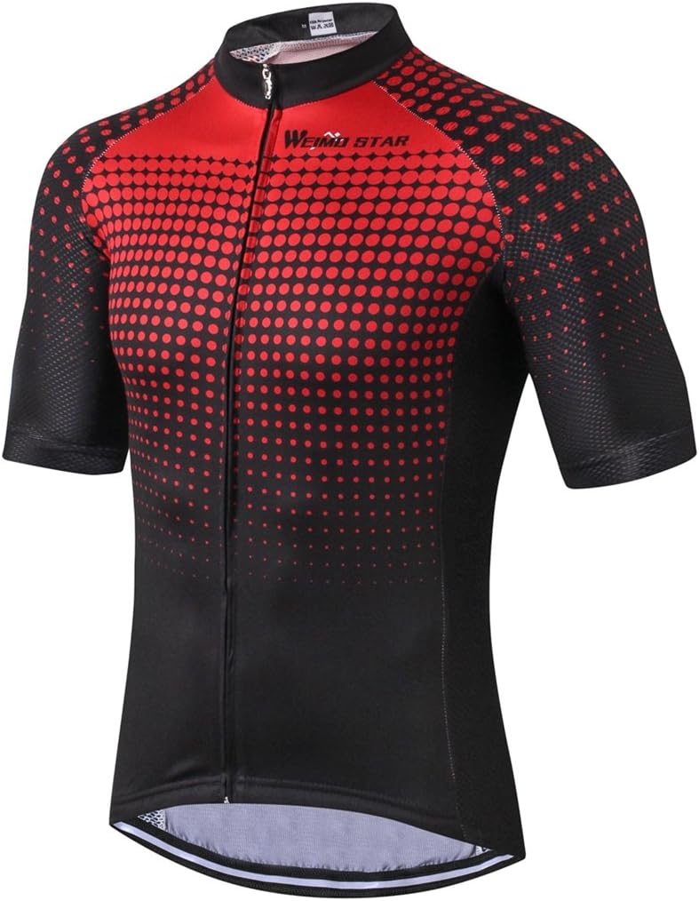 Men's Cycling Jersey Blue Sports Skull Graphic Quick Dry Short Sleeve Crew Neck Classic Fit Large