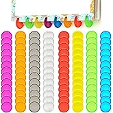 Haploon Binding Discs 104 Pcs Mini Plastic Expansion Rings Mushroom Hole | Loose Leaf Round Buckle, Eight Assorted Colors, Notebook Extension Accessory, Office Supplies, for DIY Planners Hub