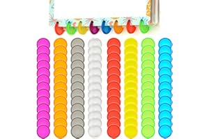 104 Pieces Mini Plastic Book Binding Discs,Haploon 8 Colors Binding Ring Discs Expansion Discs Mushroom Hole Loose Leaf Ring Round Binding Mini Disc Buckle Hoop for DIY Notebooks Planners