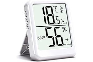 Ayawiss Room Thermometer Indoor Hygrometer with Celsius/Fahrenheit (℃/℉) Switch, Humidity Meter Gauge Digital Temperature and