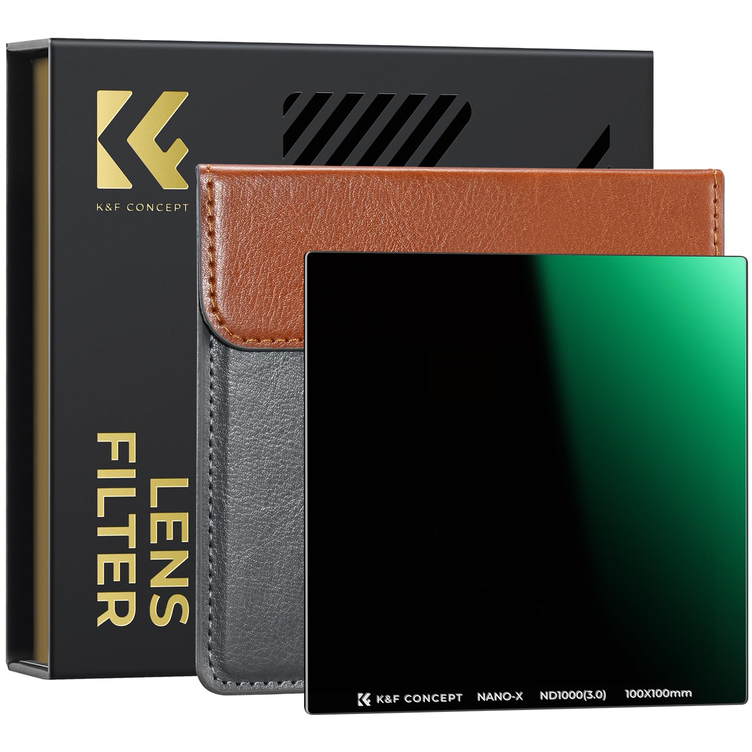 K&F Concept Square ND1000 Filter, 100x 100mm Square 10-Stop ND Lens Filters 28 Layer Coating Optical Glass