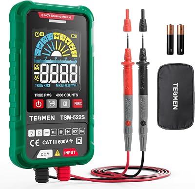 TESMEN TSM-522S Digital Multimeter TRMS 4000 Counts AC/DC Voltage NCV