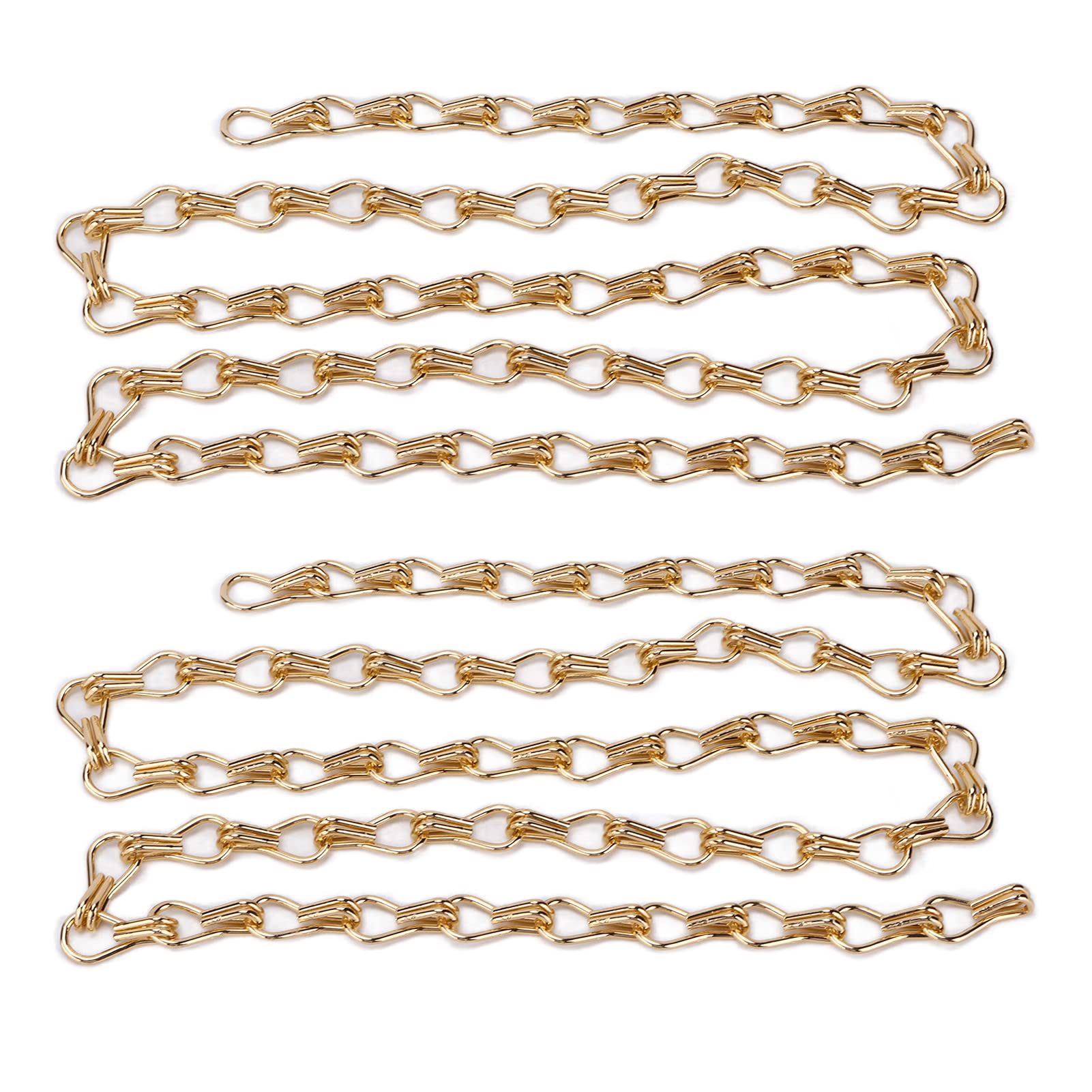 Pissente 2pcs Hanging Basket Chains, 1M Long Hanging Basket Chain Hooks Aluminum Flower Pot Chain Replacement Plant Hangers S-Shaped Hook Light Fixture Chain for Bird Feeders Planters