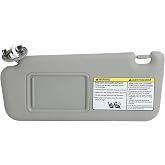 MYFANDOOR Left Driver Side Sun Visor Fit for Toyota RAV4 2006-2013 | With W/Vanity Light ，Gray, Relace# 74320-42501-B2 74320-42500-B0 74320-42500-B3 74320-42501-B3