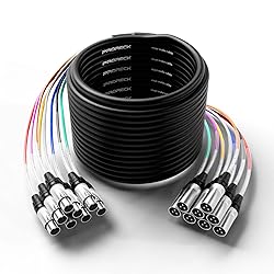 PRORECK 100ft Snake Cable, 8-Channel Shielded Audio