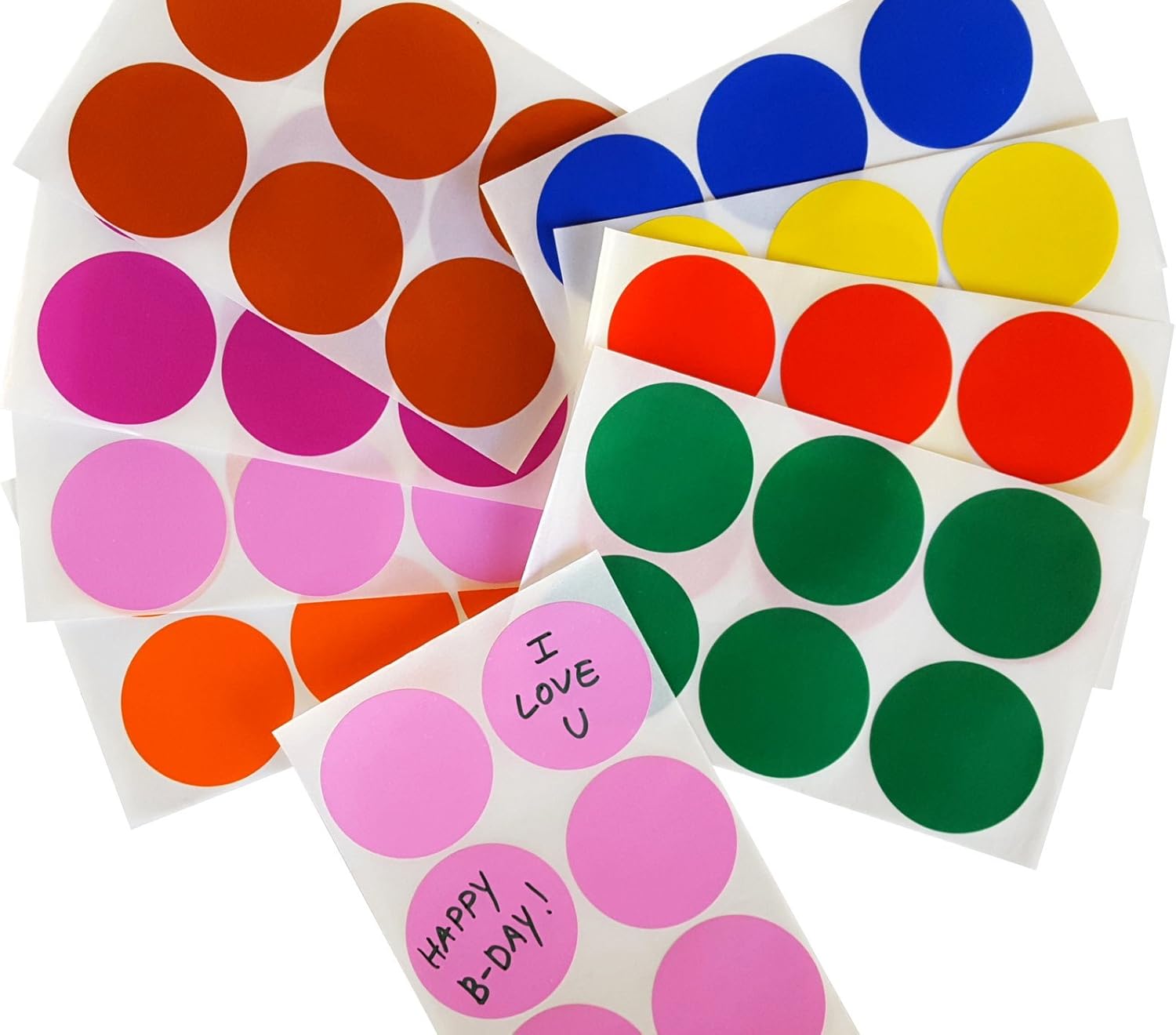 Royal Green Colored Sticker for All-Purpose Use in Office, Home, School 2" Label Rounds Dots - Image 3